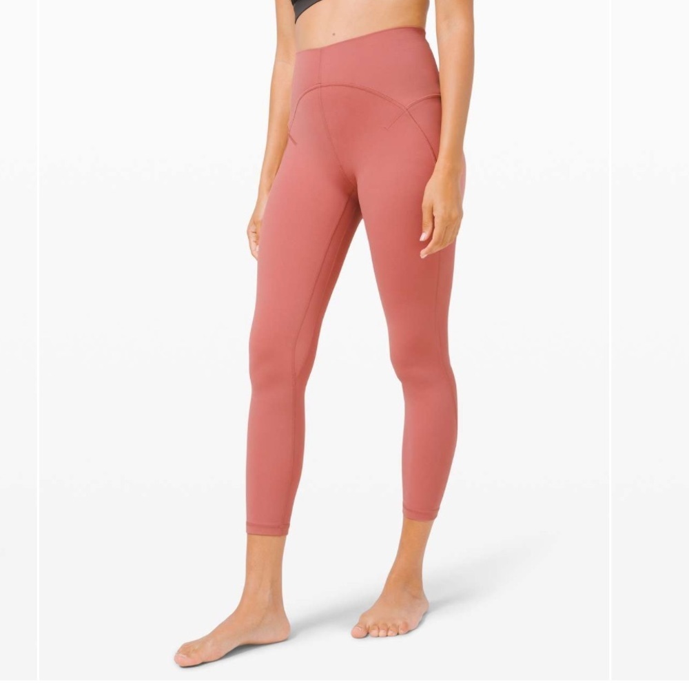 Lululemon unlimit high rise 25” tights in brier rose size 6